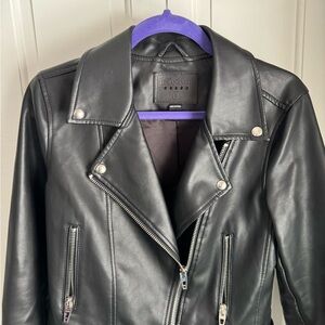 Blank NYC Black Faux Leather Biker Jacket